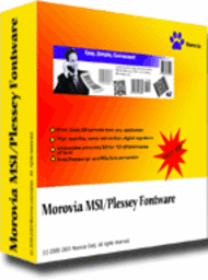 Morovia MSI Plessey Barcode Fontware screenshot